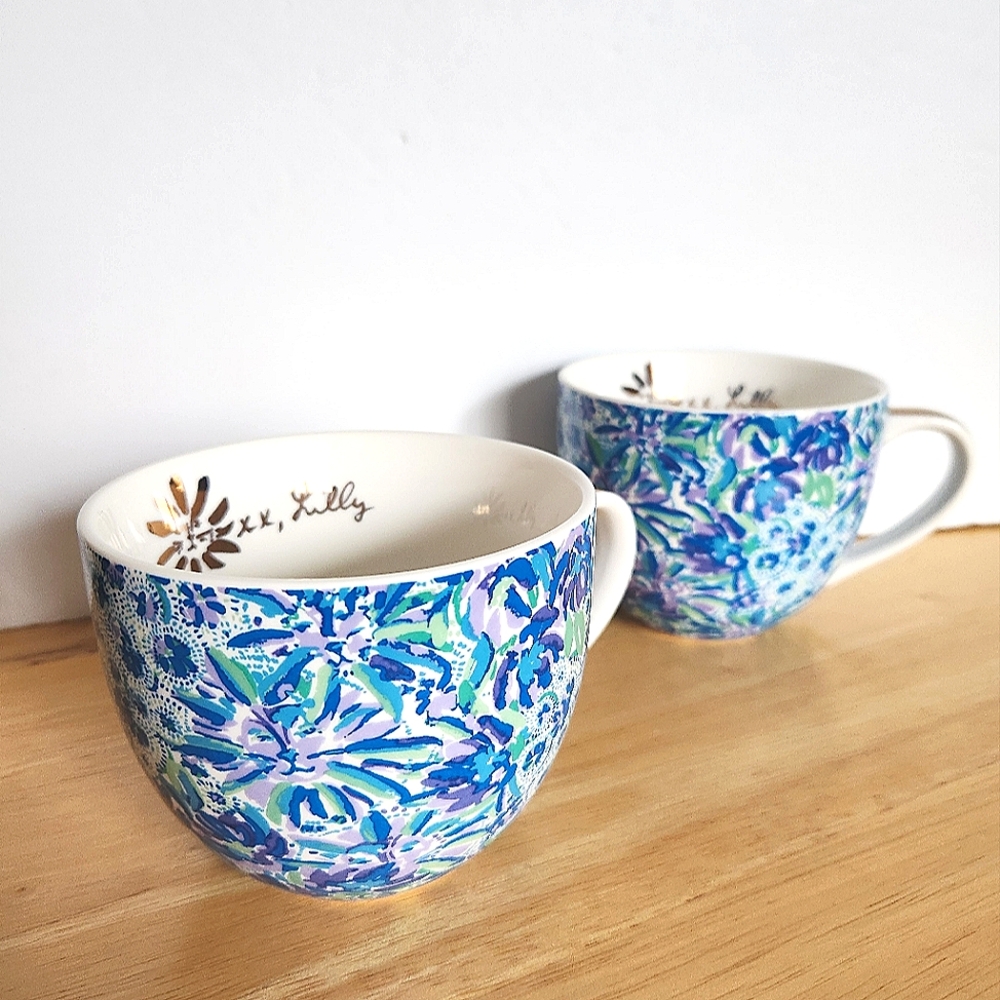 Pair of Lilly Pulitzer High Manetenance 12 Ounce Ceramic Coffee Mugs Tea… - Picture 4 of 13